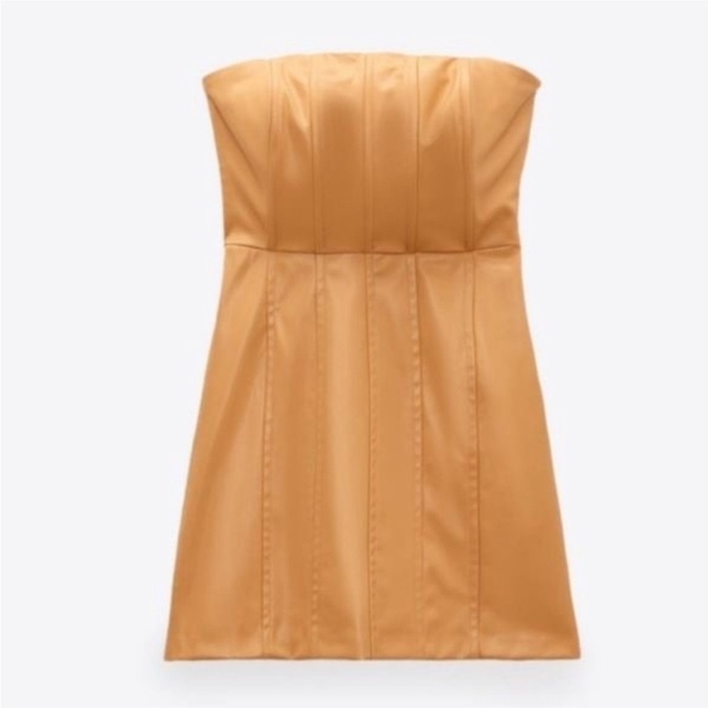 Zara Tan Mini Dress - Picture 2 of 4
